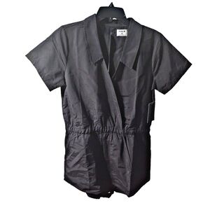 Hurley Black Short Sleeve Romper